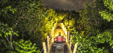 Jungle ATV & Zip Line Adventure at Night